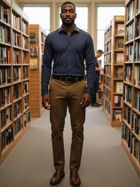Porter & Ash Button Down Sz Large Blue 4-Way Stretch Knit Shirt